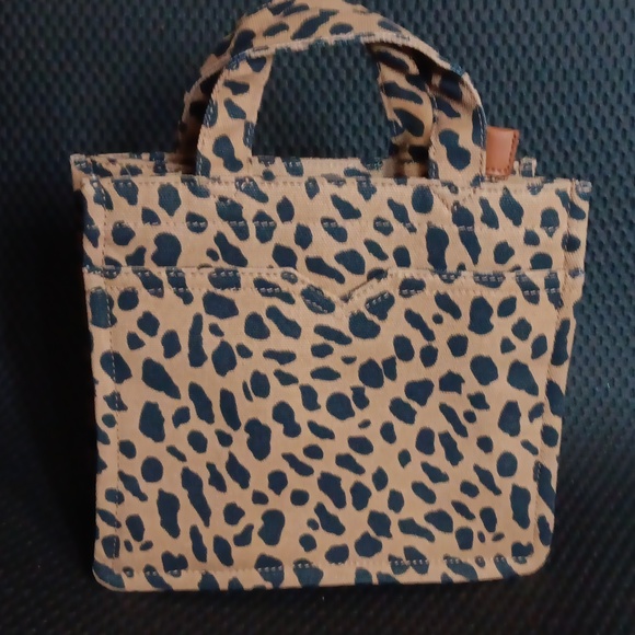 Stella & Dot Tan and Black Leopard Print Mini Tote - Picture 2 of 7